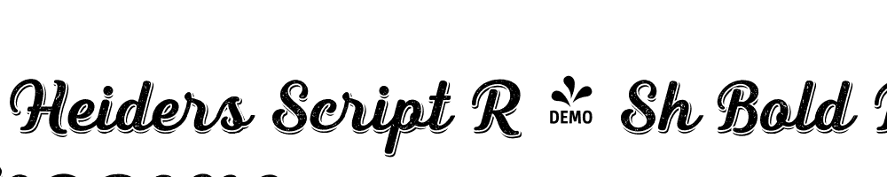  DEMO Heiders Script R 1 Sh Bold R 1 Bold