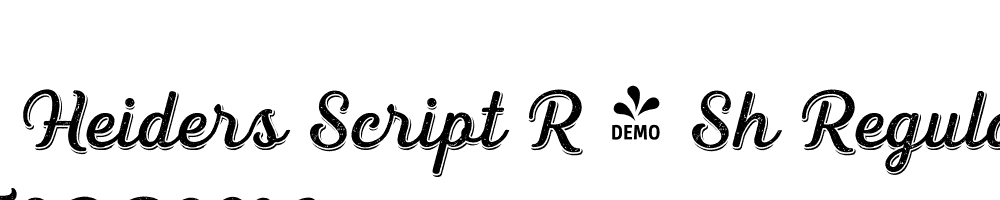  DEMO Heiders Script R 1 Sh Regular R 1 Sh Regular