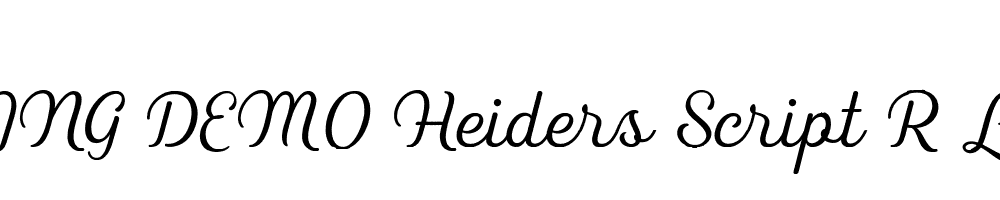  DEMO Heiders Script R Light R Light