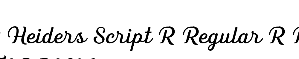  DEMO Heiders Script R Regular R Regular