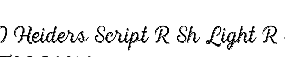  DEMO Heiders Script R Sh Light R Sh Light