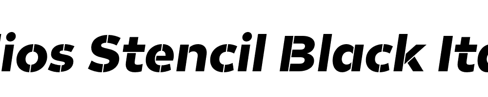  DEMO Helios Stencil Black Italic Regular