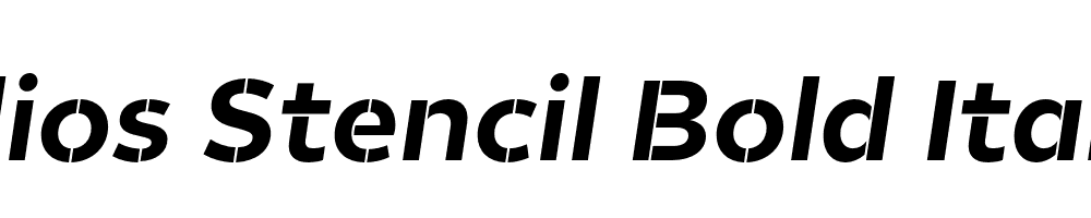  DEMO Helios Stencil Bold Italic Regular