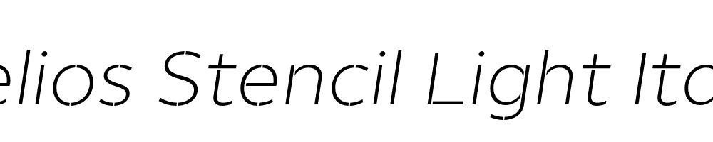  DEMO Helios Stencil Light Italic Regular