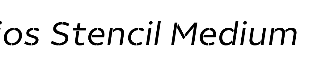  DEMO Helios Stencil Medium Italic Regular