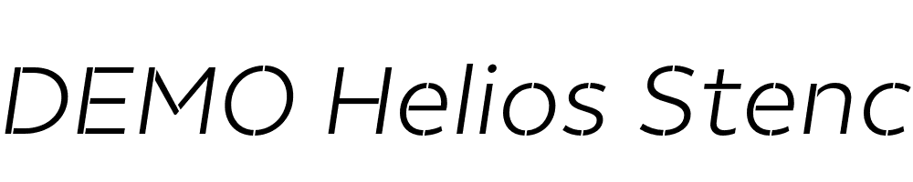  DEMO Helios Stencil Italic Regular