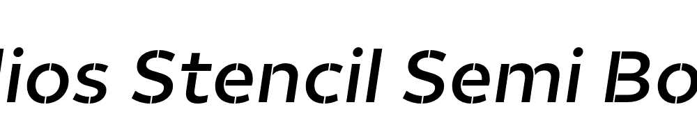  DEMO Helios Stencil Semi Bold Italic Regular