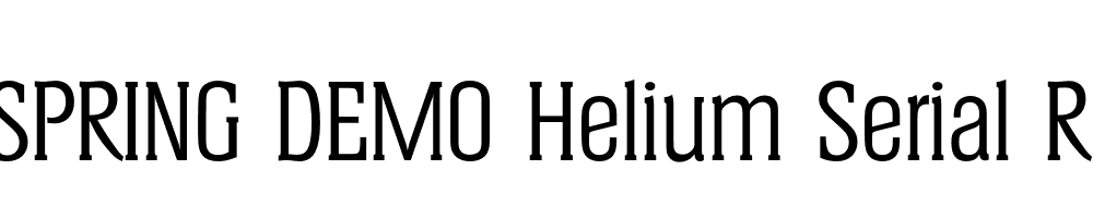  DEMO Helium Serial Regular