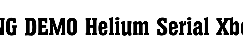  DEMO Helium Serial Xbold Regular