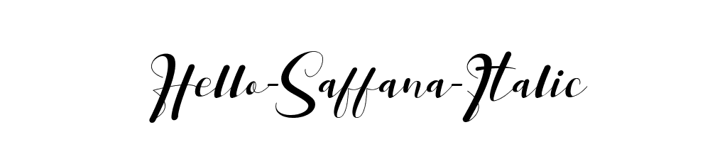 Hello-Saffana-Italic