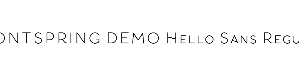  DEMO Hello Sans Regular