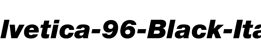 Helvetica-96-Black-Italic