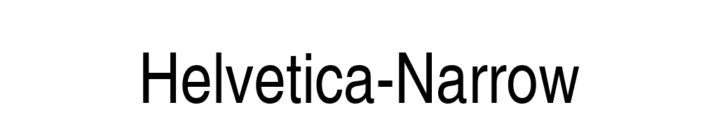 Helvetica-Narrow