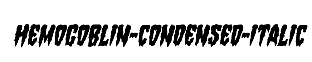 Hemogoblin-Condensed-Italic