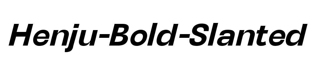 Henju-Bold-Slanted