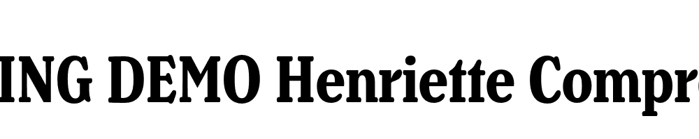  DEMO Henriette Compressed Bold