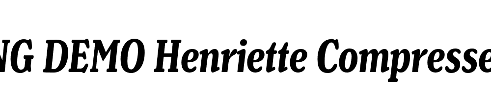  DEMO Henriette Compressed Bold Italic