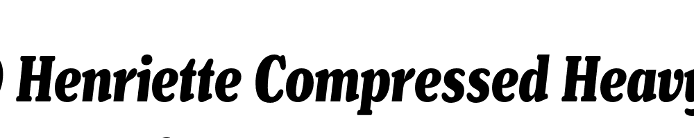  DEMO Henriette Compressed Heavy Italic