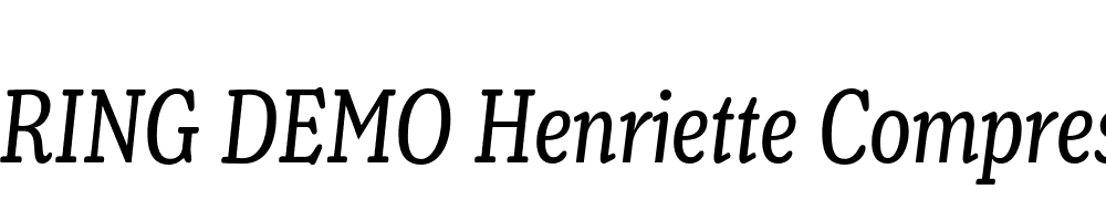  DEMO Henriette Compressed Italic