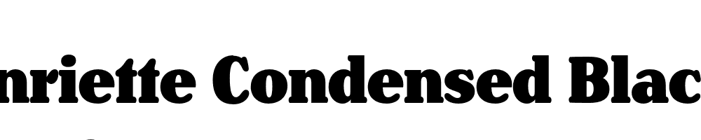  DEMO Henriette Condensed Black Regular