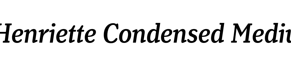  DEMO Henriette Condensed Medium Italic