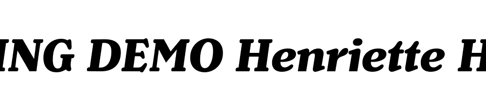  DEMO Henriette Heavy Italic