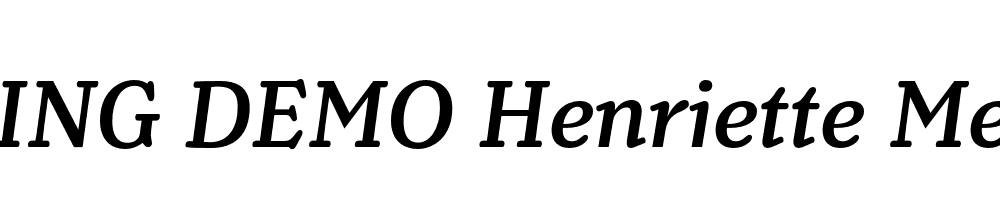  DEMO Henriette Medium Italic