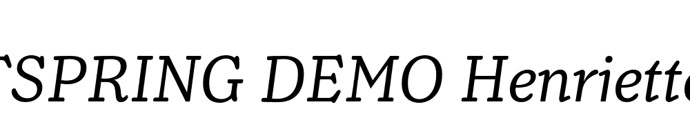  DEMO Henriette Italic