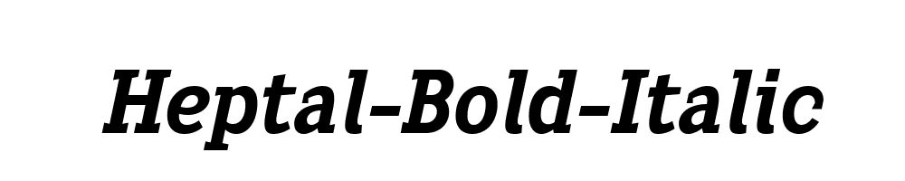 Heptal-Bold-Italic