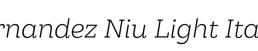  DEMO Hernandez Niu Light Italic Regular