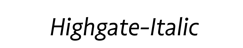 Highgate-Italic