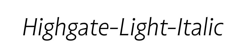 Highgate-Light-Italic