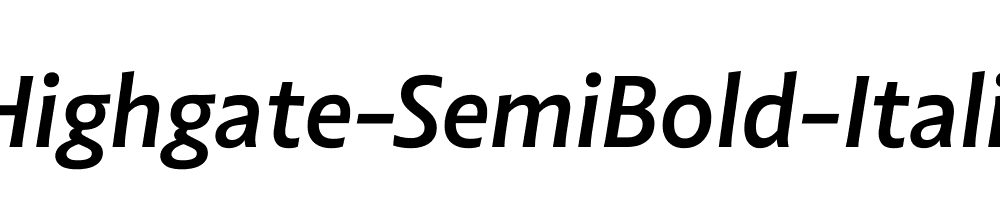 Highgate-SemiBold-Italic