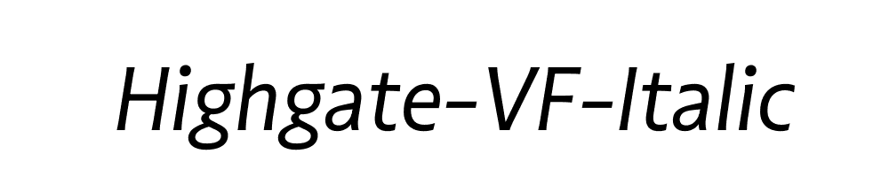 Highgate-VF-Italic