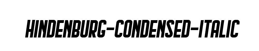 Hindenburg-Condensed-Italic