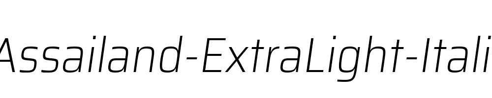 Assailand-ExtraLight-Italic