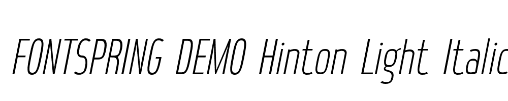  DEMO Hinton Light Italic