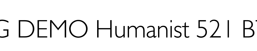  DEMO Humanist 521 BT Light Regular