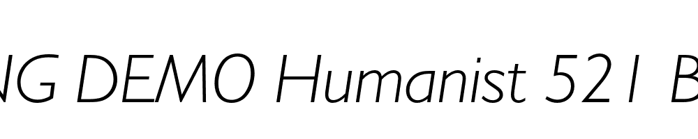  DEMO Humanist 521 BT Light Italic