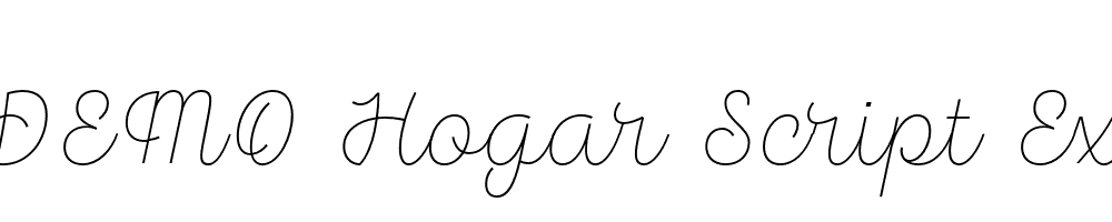  DEMO Hogar Script ExtraLight Regular