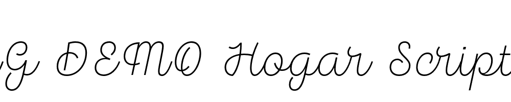  DEMO Hogar Script Light Regular