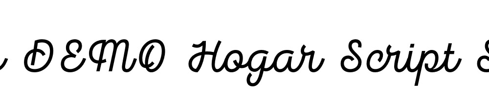  DEMO Hogar Script SemiBold Regular