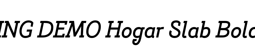  DEMO Hogar Slab Bold It Regular