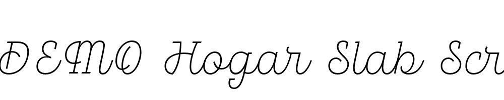  DEMO Hogar Slab Script Light Regular