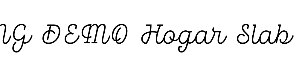  DEMO Hogar Slab Script Regular