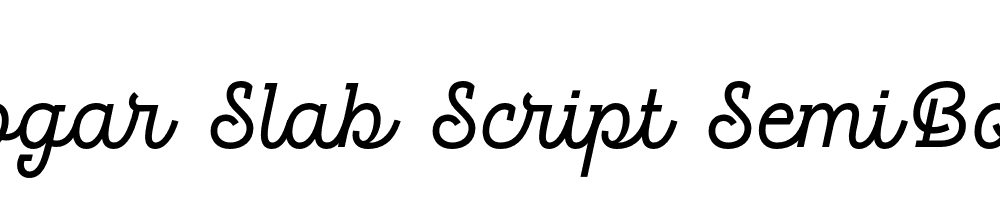  DEMO Hogar Slab Script SemiBold Regular