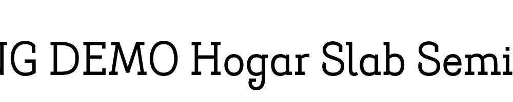  DEMO Hogar Slab SemiBold Regular