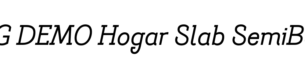  DEMO Hogar Slab SemiBold It Regular