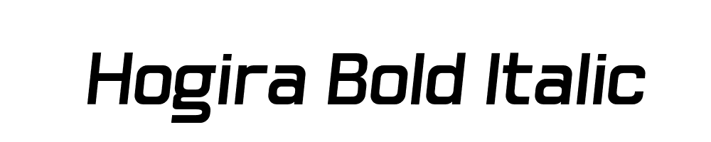 Hogira-Bold-Italic