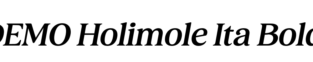 FSP DEMO Holimole Ita Bold Italic